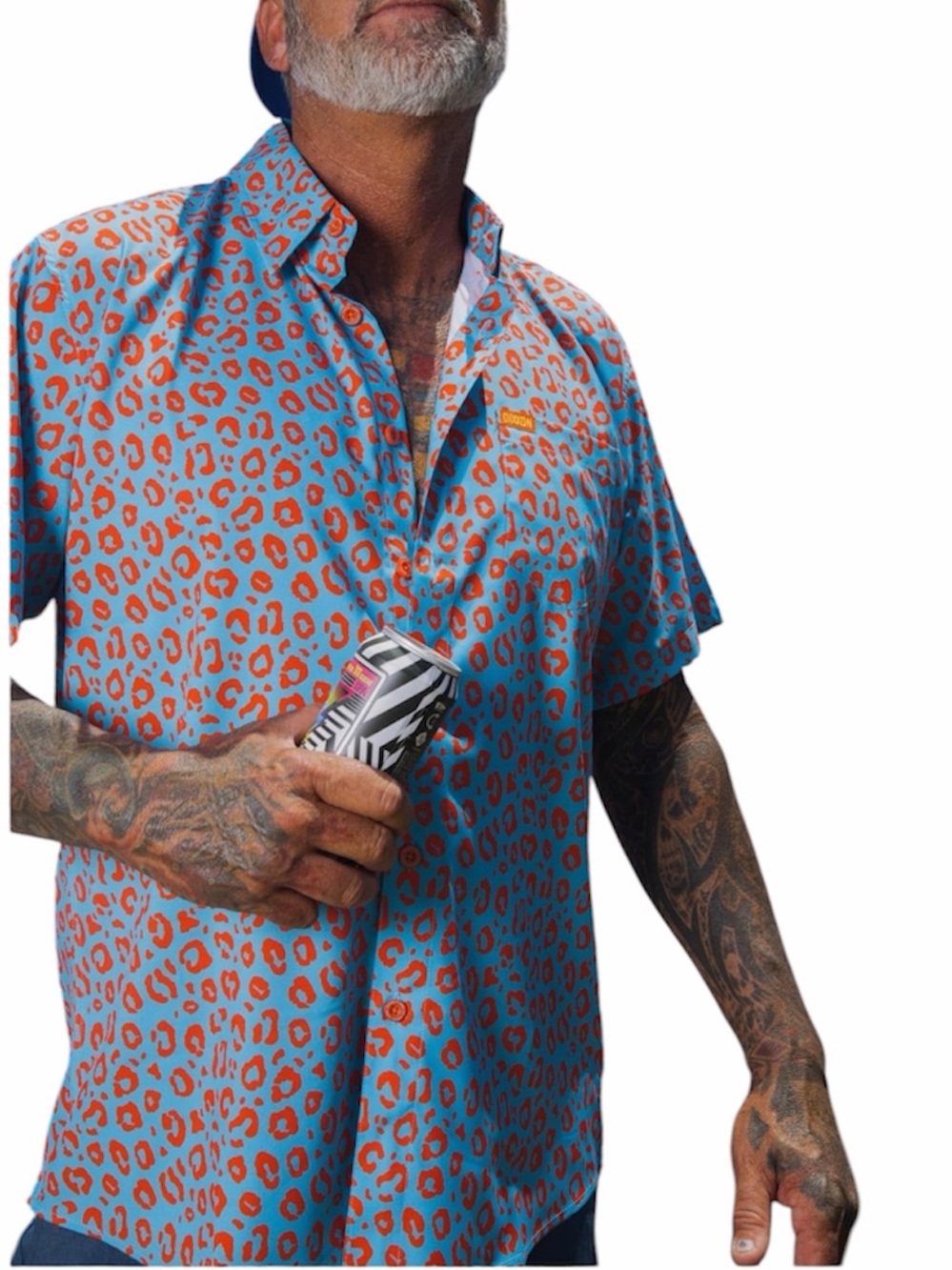 DIXXON | Men’s “Party Animal” Leopard Print Button Down Shirt Size 2X